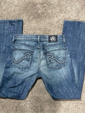 Y2K Rock & Republic Kasandra Bootcut Jeans Size 27 Medium Wash Stretch Denim